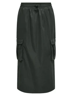 Only Röcke*ONLCASHI CARGO LONG SKIRT WVN NOOS raven