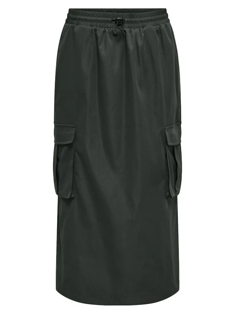 Only Röcke*ONLCASHI CARGO LONG SKIRT WVN NOOS raven