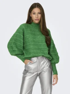 Only Pullover & Sweatshirts*ONLCELINA LS HIGH PULLOVER RP KNT Island Green