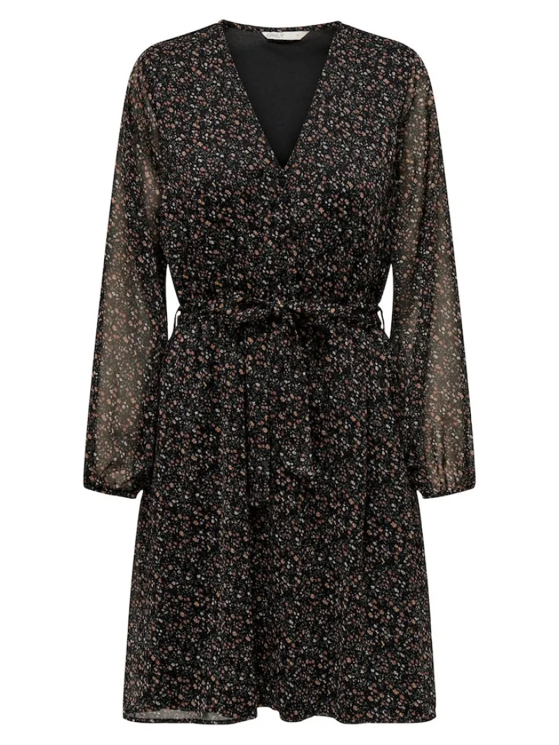 Only Kleider*ONLCERA LIFE 3/4 SHORT DRESS WVN NOOS schwarz4