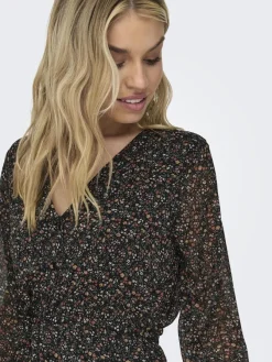 Only Kleider*ONLCERA LIFE 3/4 SHORT DRESS WVN NOOS schwarz4