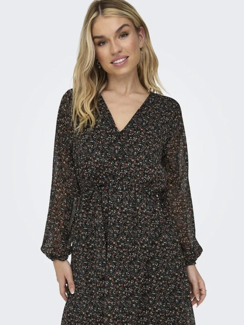 Only Kleider*ONLCERA LIFE 3/4 SHORT DRESS WVN NOOS schwarz4