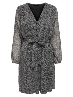 Only Kleider*ONLCERA LIFE 3/4 SHORT DRESS WVN NOOS black 10