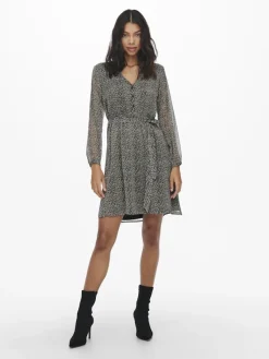 Only Kleider*ONLCERA LIFE 3/4 SHORT DRESS WVN NOOS black 10