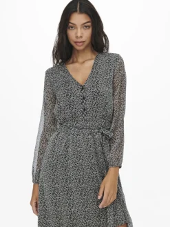 Only Kleider*ONLCERA LIFE 3/4 SHORT DRESS WVN NOOS black 10