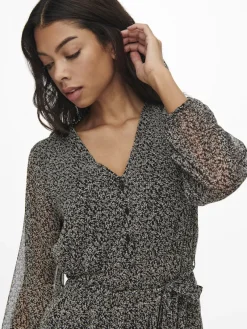 Only Kleider*ONLCERA LIFE 3/4 SHORT DRESS WVN NOOS black 10