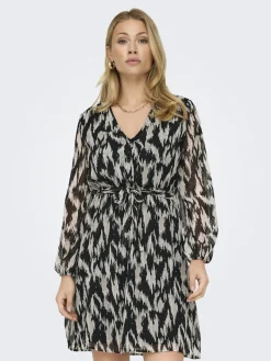 Only Kleider*ONLCERA LIFE 3/4 SHORT DRESS WVN NOOS black10