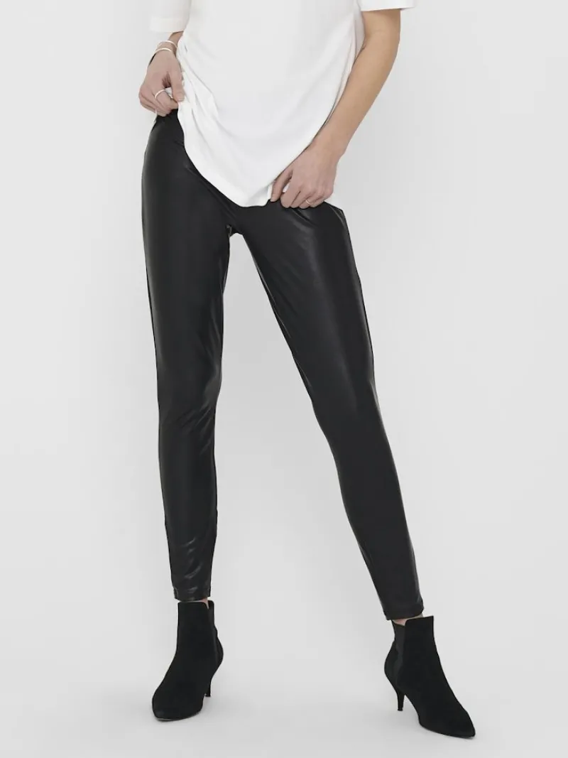 Only Hosen*ONLCOOL COATED LEGGING NOOS JRS Black