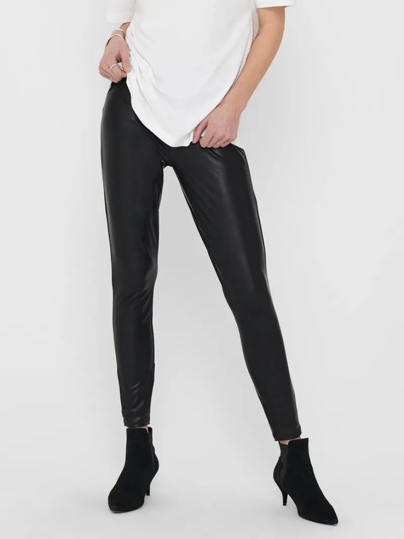 Only Hosen*ONLCOOL COATED LEGGING NOOS JRS Black