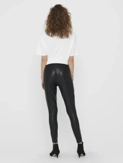 Only Hosen*ONLCOOL COATED LEGGING NOOS JRS Black