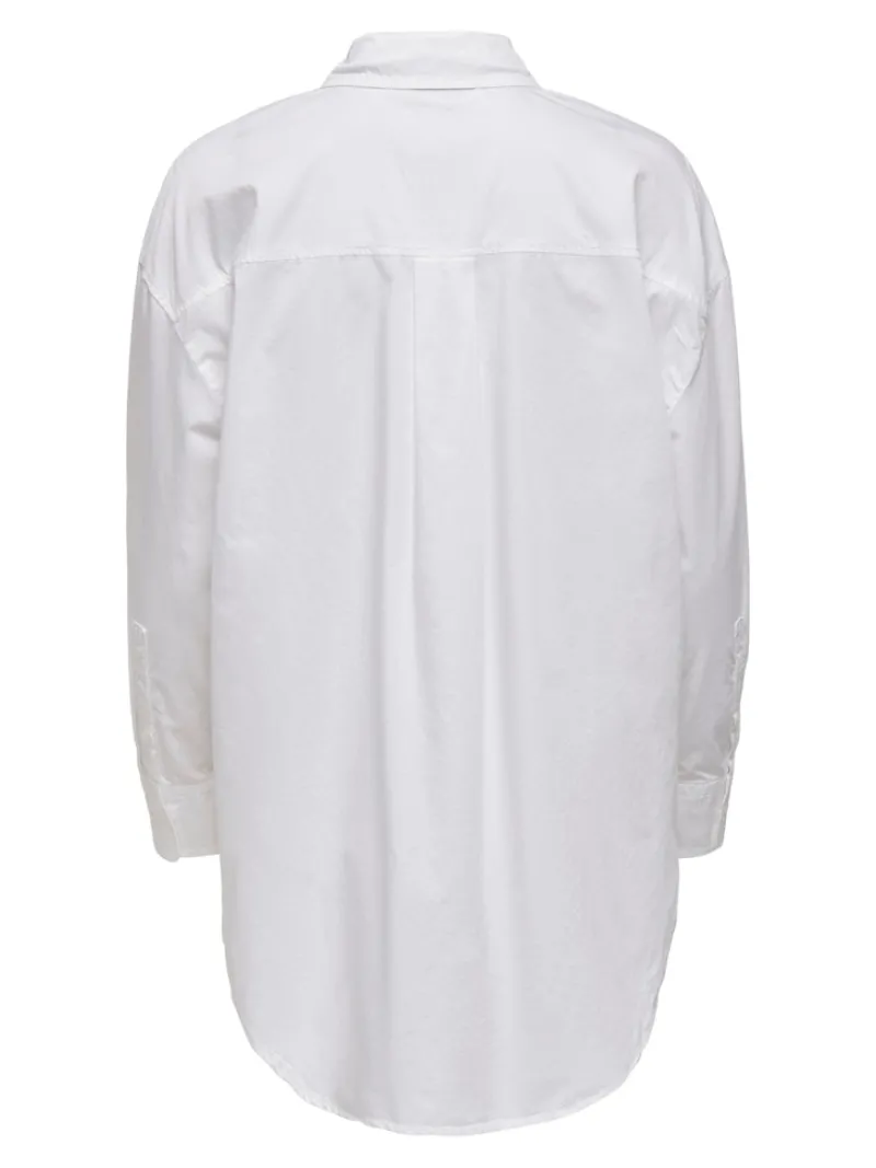 Only Blusen*ONLCORINA LS LOOSE SHIRT WVN Bright White