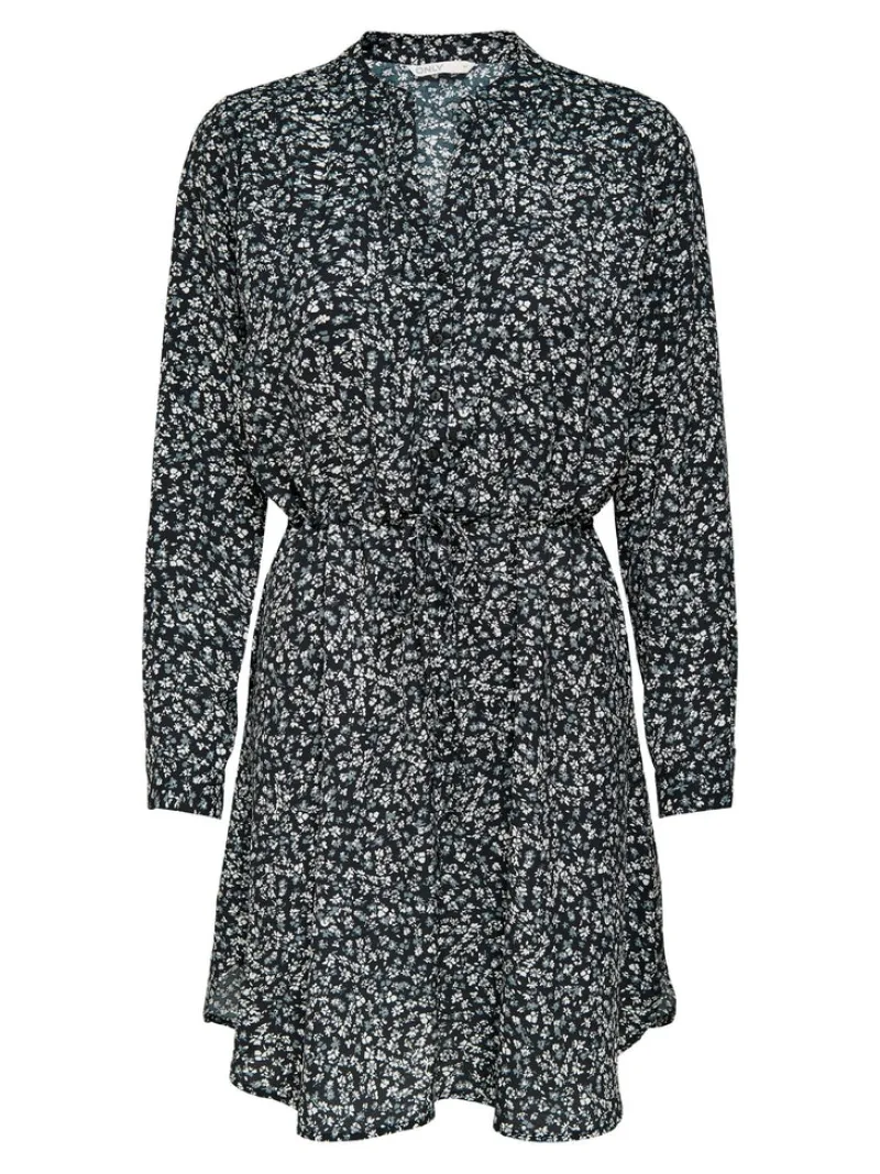 Only Kleider*ONLCORY LIFE L/S V-NECK TUNIC WVN NOOS Black