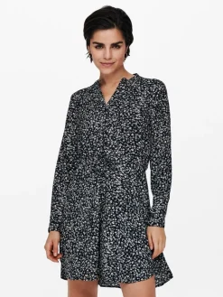 Only Kleider*ONLCORY LIFE L/S V-NECK TUNIC WVN NOOS Black