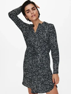 Only Kleider*ONLCORY LIFE L/S V-NECK TUNIC WVN NOOS Black