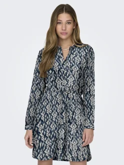 Only Kleider*ONLCORY LIFE L/S V-NECK TUNIC WVN NOOS Total Eclipse