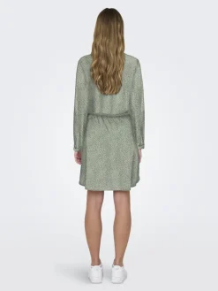 Only Kleider*ONLCORY LIFE L/S V-NECK TUNIC WVN NOOS lily pad