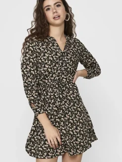 Only Kleider*ONLCORY LIFE L/S V-NECK TUNIC WVN NOOS black1