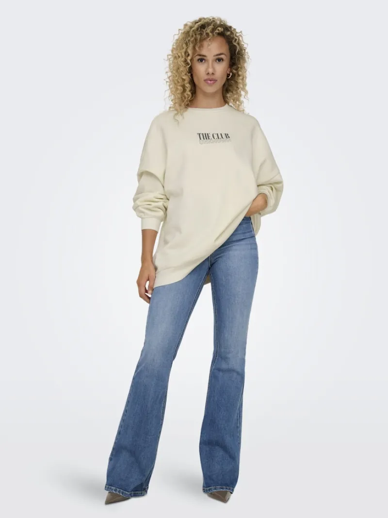 Only Pullover & Sweatshirts*ONLDAZE L/S PARTY O-NECK SWT Cloud Dancer