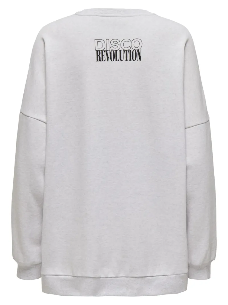 Only Pullover & Sweatshirts*ONLDAZE L/S PARTY O-NECK SWT Light Grey Melange