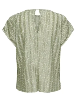 Only Blusen*ONLELEMA S/S O-NECK TOP BOX JRS desert sage