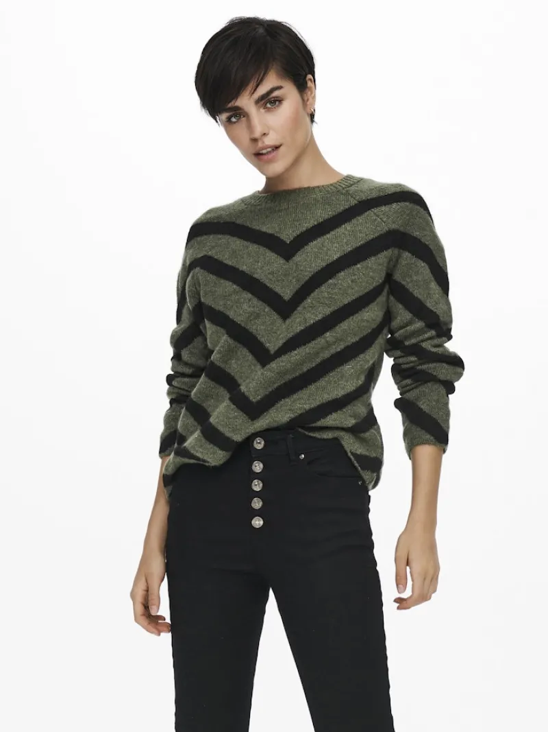 Only Pullover & Sweatshirts*ONLELIZA L/S PULLOVER KNT NOOS lizard