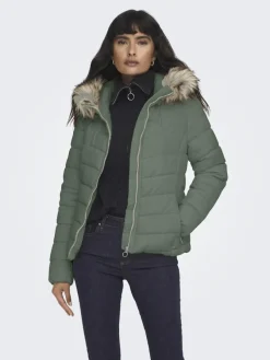 Only Jacken*ONLELLAN QUILT HOOD JACKET LIFE OTW sea spray