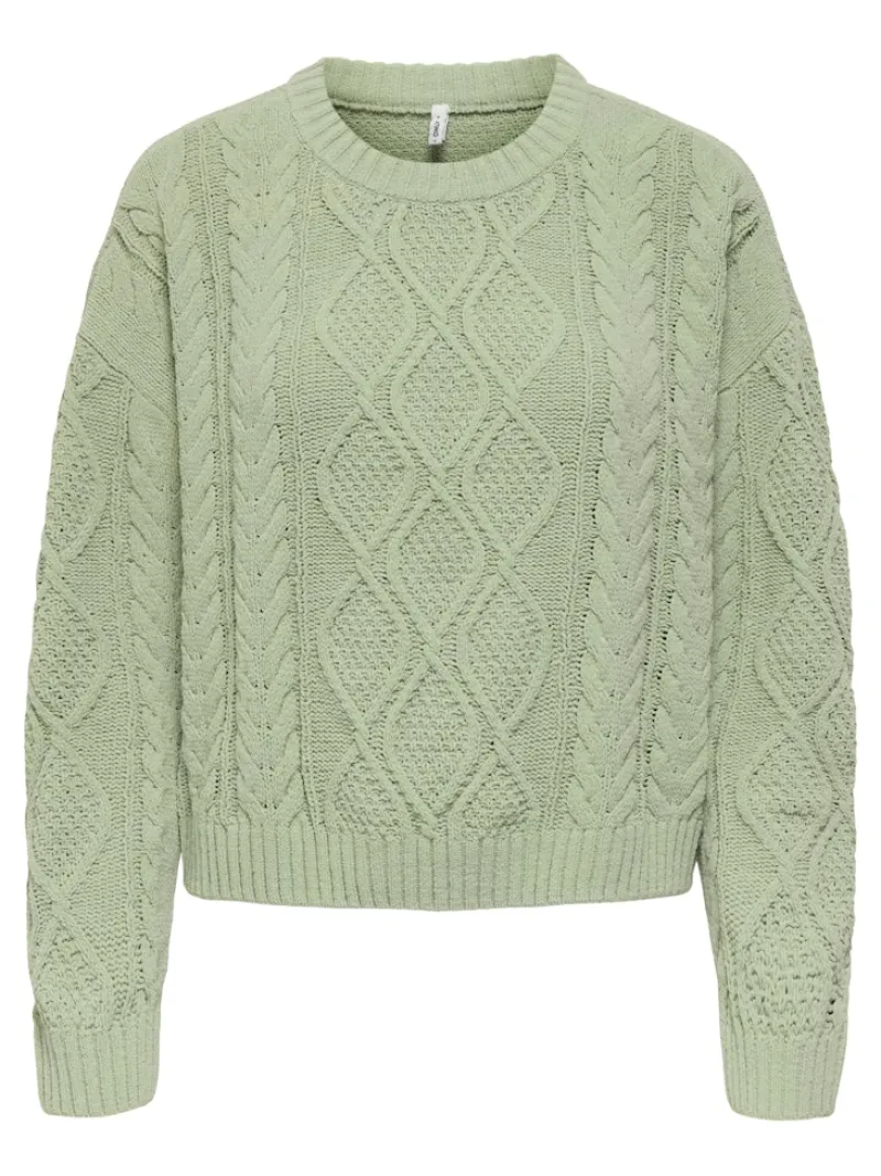 Only Pullover & Sweatshirts*ONLELLY LIFE LS CABLE O-NECK CC KNT desert sage