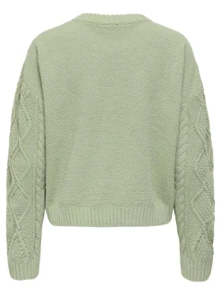 Only Pullover & Sweatshirts*ONLELLY LIFE LS CABLE O-NECK CC KNT desert sage