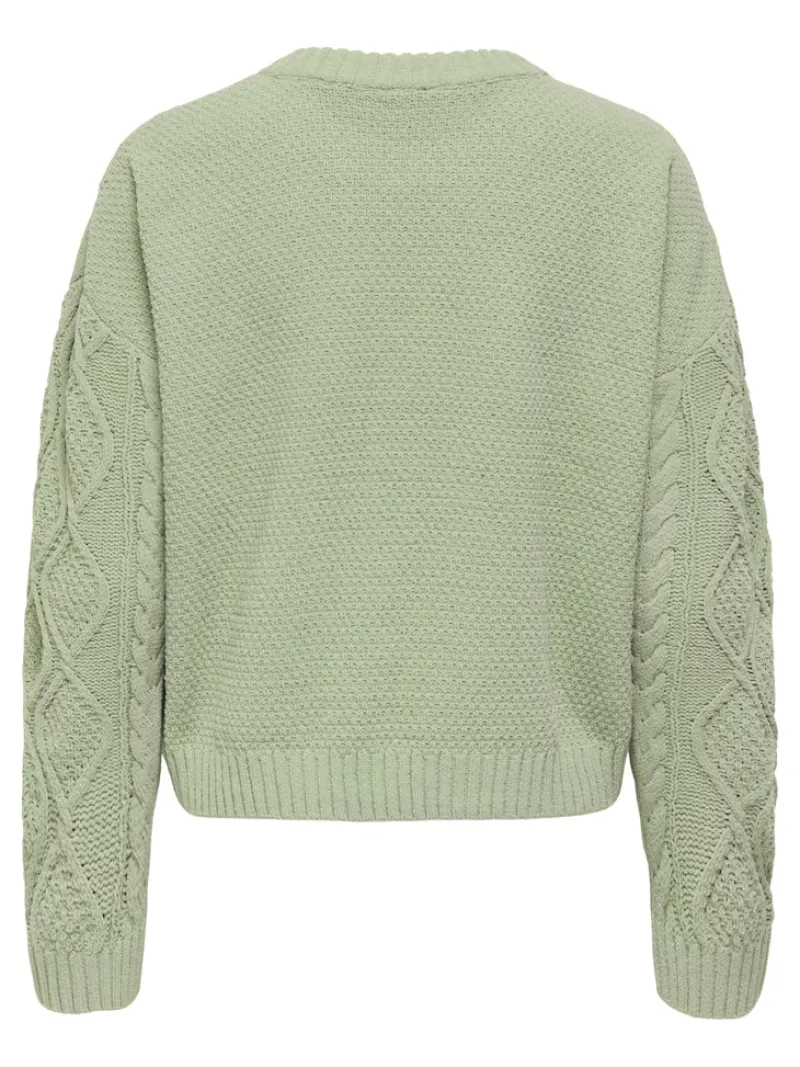Only Pullover & Sweatshirts*ONLELLY LIFE LS CABLE O-NECK CC KNT desert sage