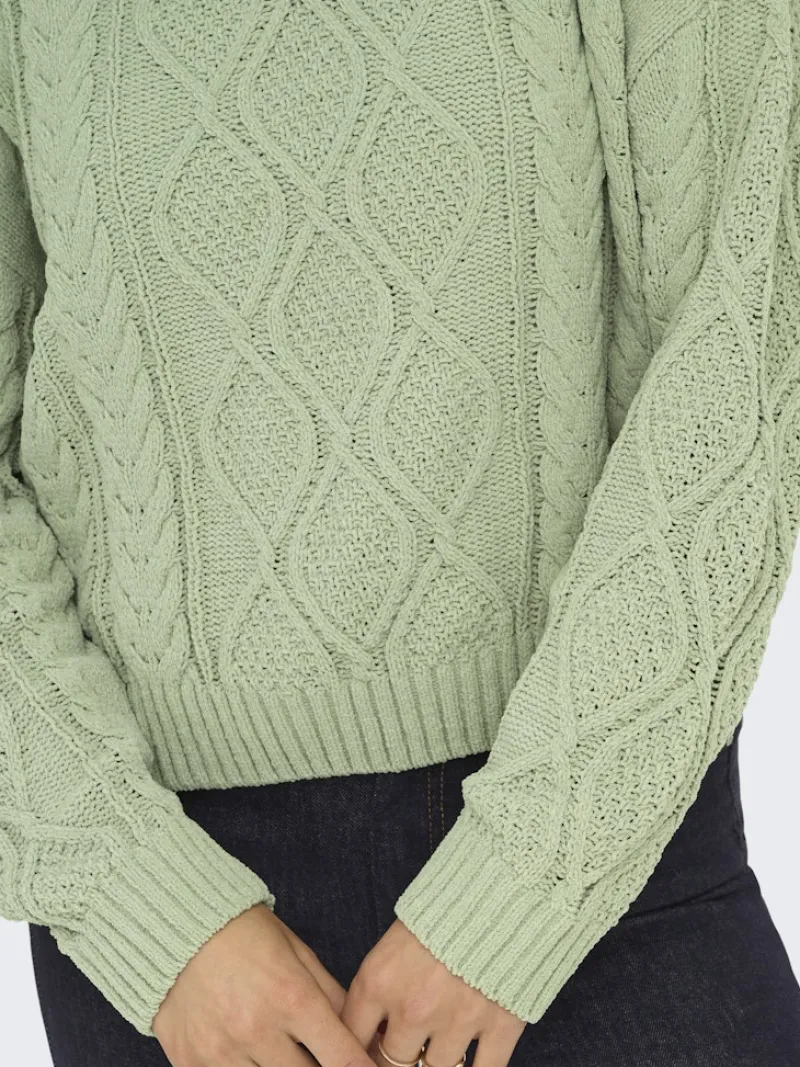 Only Pullover & Sweatshirts*ONLELLY LIFE LS CABLE O-NECK CC KNT desert sage