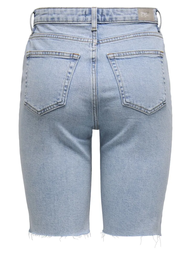 Only Shorts*ONLEMILY HW LONG DNM SHORTS CRO741 NOOS Light Blue Denim