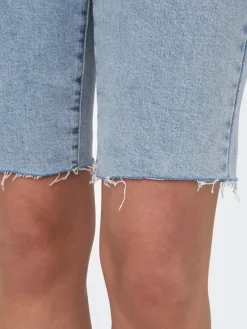 Only Shorts*ONLEMILY HW LONG DNM SHORTS CRO741 NOOS Light Blue Denim