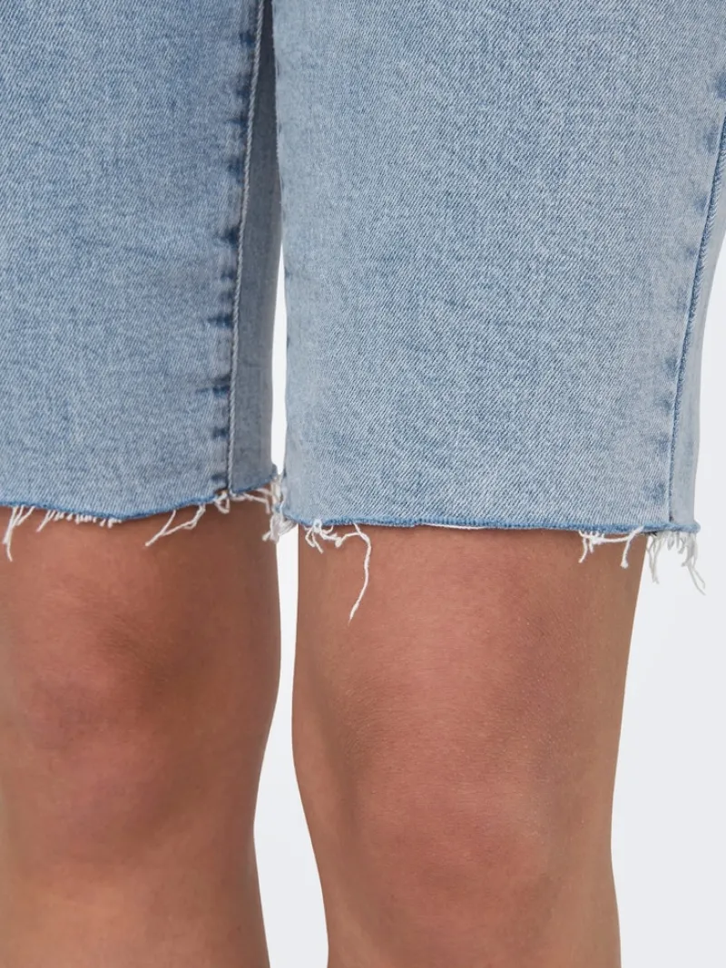 Only Shorts*ONLEMILY HW LONG DNM SHORTS CRO741 NOOS Light Blue Denim