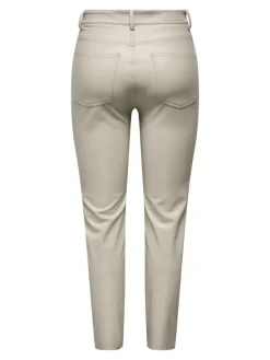 Only Hosen*ONLEMILY HW ST ANK FAUX LEATHER PNT NOOS Silver Lining