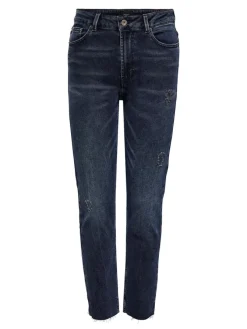 Only Jeans*ONLEMILY HW ST RW CR AK MAE546 NOOS blue black denim