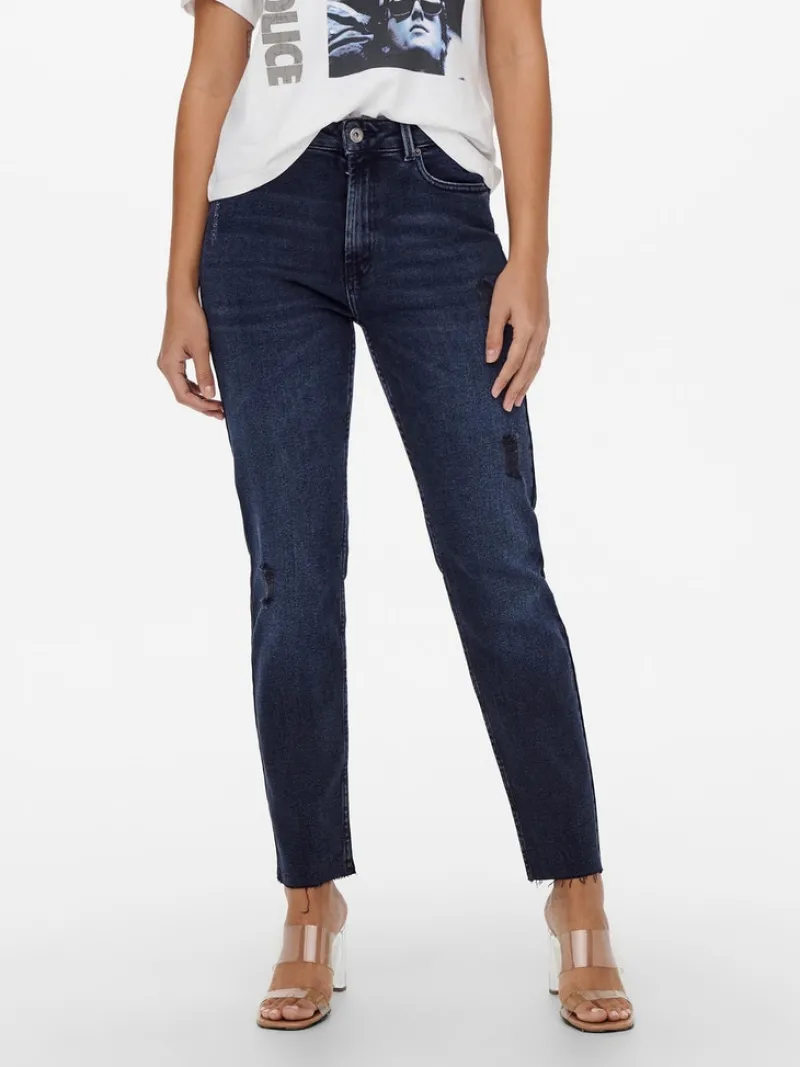 Only Jeans*ONLEMILY HW ST RW CR AK MAE546 NOOS blue black denim