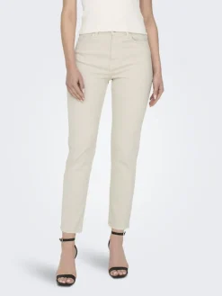 Only Jeans*ONLEMILY HW ST RW CRPANK DNM COL NOOS ecru