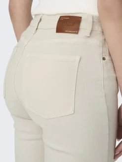 Only Jeans*ONLEMILY HW ST RW CRPANK DNM COL NOOS ecru