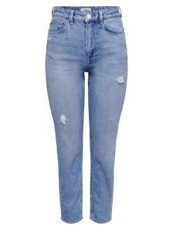 Only Jeans*ONLEMILY HW STR ANK DST DNM REA697 NOOS Light Blue Denim