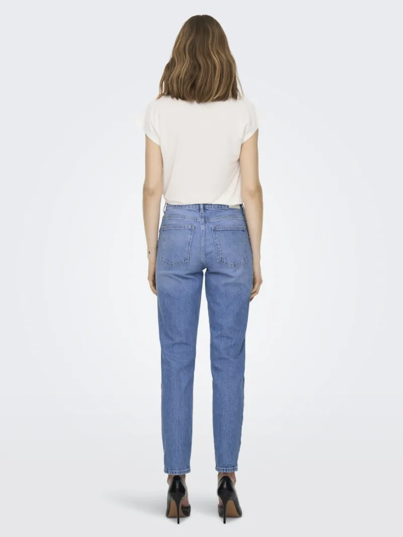 Only Jeans*ONLEMILY HW STR ANK DST DNM REA697 NOOS Light Blue Denim