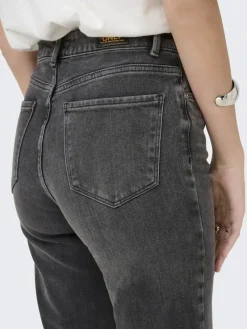 Only Jeans*ONLEMILY STRETCH HW ST ANK CRO614 NOOS Dark Grey Denim
