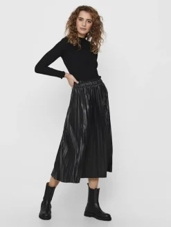 Only Shirts*ONLEMMA L/S HIGH NECK TOP NOOS JRS Schwarz