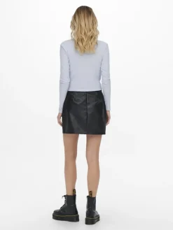 Only Shirts*ONLEMMA L/S TIE WRAP TOP JRS Halogen Blue