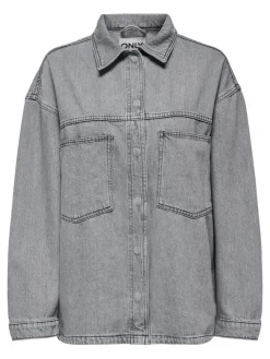 Only Jacken*ONLEMMIE L/S SHIRT GREY DNM AZG NOOS Medium Grey Denim
