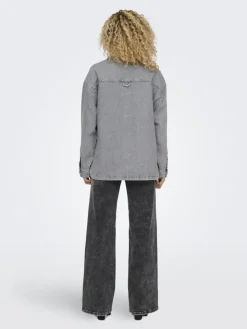Only Jacken*ONLEMMIE L/S SHIRT GREY DNM AZG NOOS Medium Grey Denim