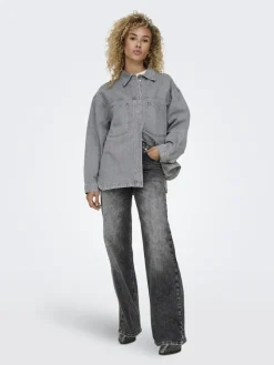 Only Jacken*ONLEMMIE L/S SHIRT GREY DNM AZG NOOS Medium Grey Denim
