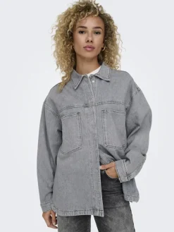 Only Jacken*ONLEMMIE L/S SHIRT GREY DNM AZG NOOS Medium Grey Denim