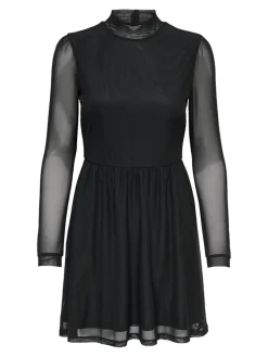 Only Kleider*ONLERICA L/S HIGH NECK DRESS JRS NOOS black1