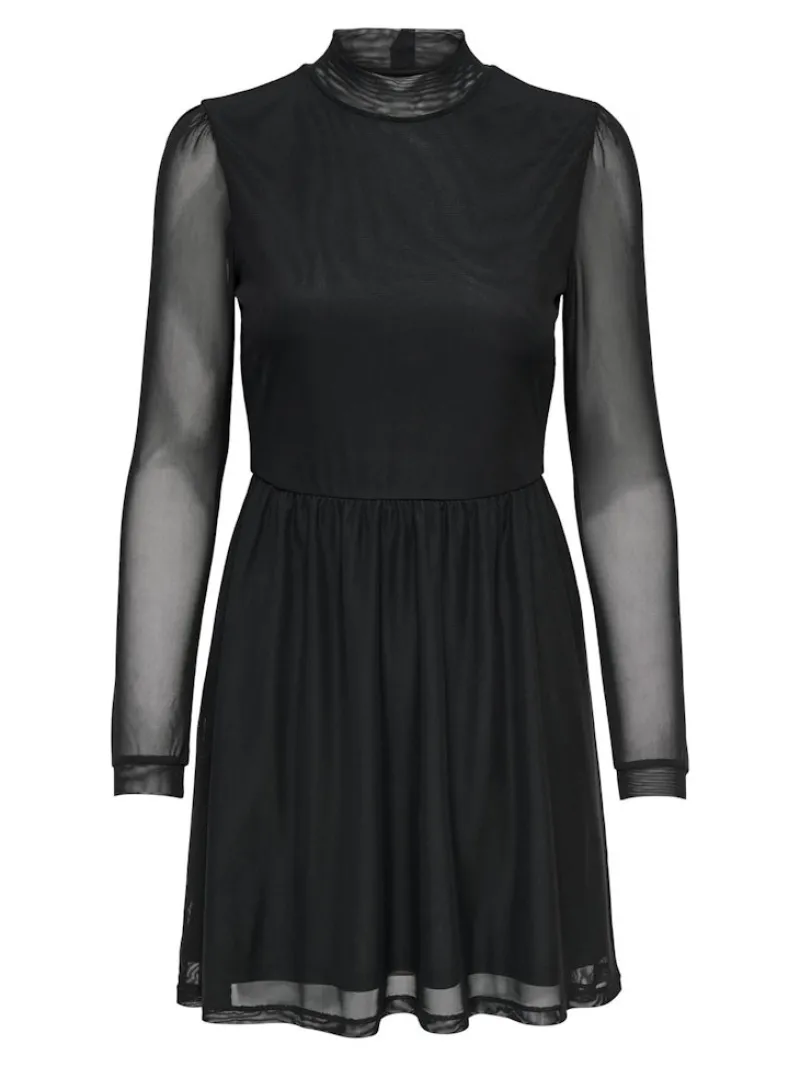 Only Kleider*ONLERICA L/S HIGH NECK DRESS JRS NOOS black1