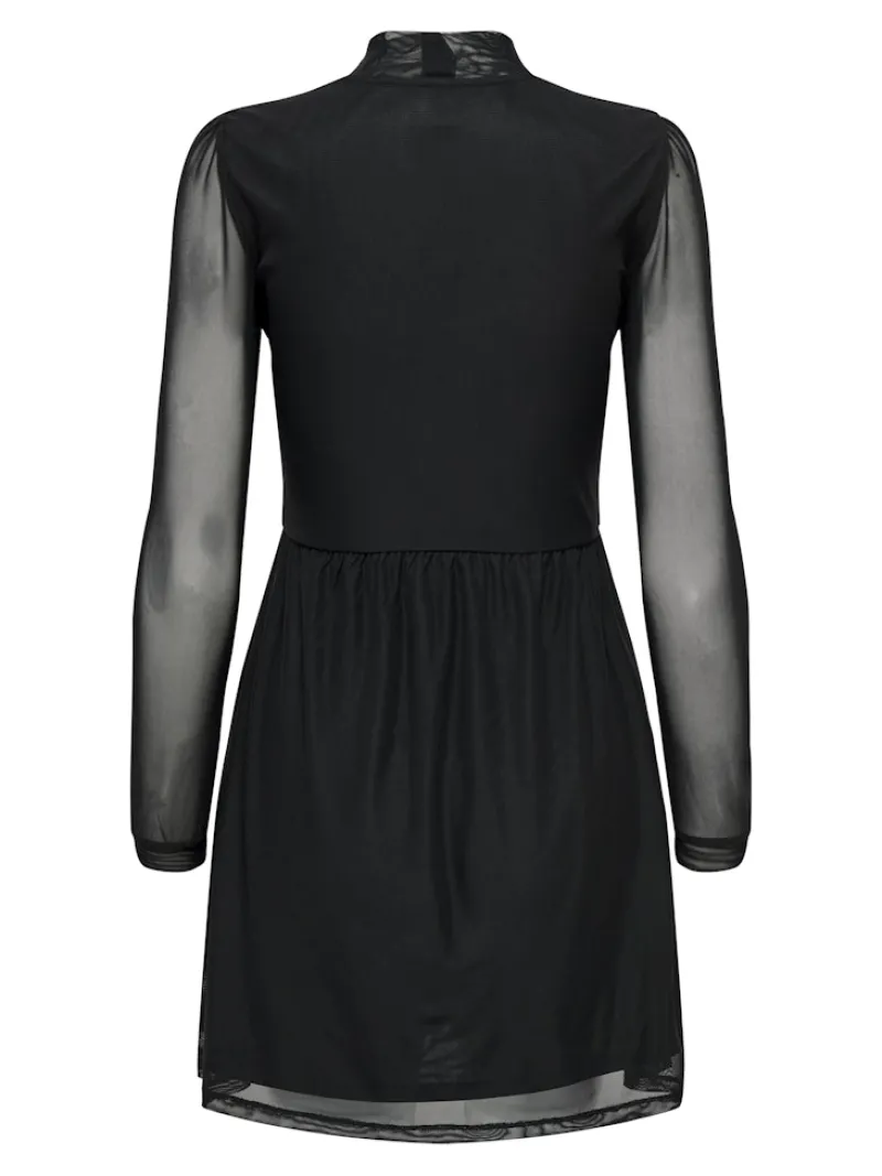 Only Kleider*ONLERICA L/S HIGH NECK DRESS JRS NOOS black1